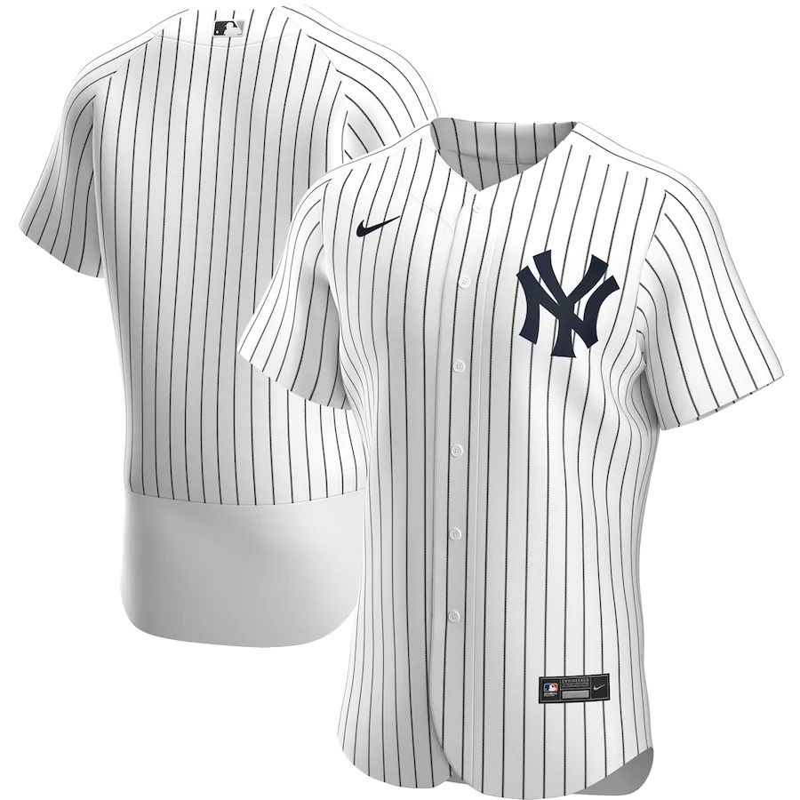 Mens New York Yankees Nike White Home Authentic Team MLB Jerseys